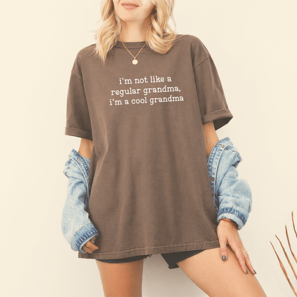 Funny Cool Grandma Comfort Colors T-Shirt - Mother's Day Gift for Grandmother, Best Grandma Ever - detail view